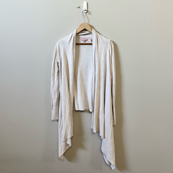 Ted Baker London Sweaters - Ted Baker London light cream Kristo Waterfall Drape cardigan sweater - A